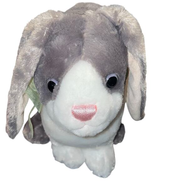 Wild Republic 13" Bunny Rabbit Plush Lop Ear Stuffed Animal Gray Nursery Gift - Picture 7 of 13